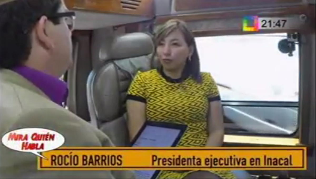 Pdta. de INACAL, Rocío Barrios en Willax TV