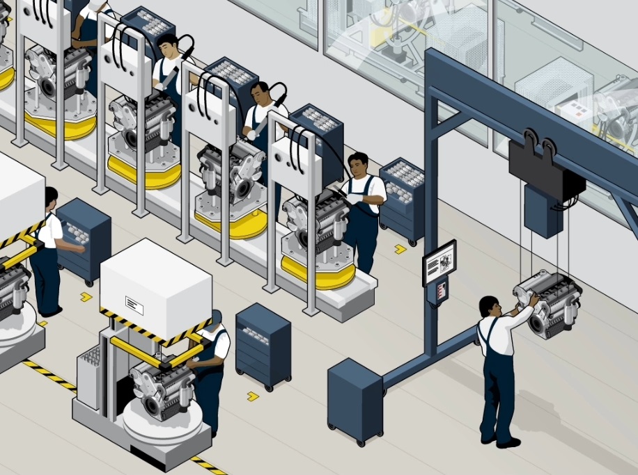 División del trabajo globalizado para la fabricación de un automotor